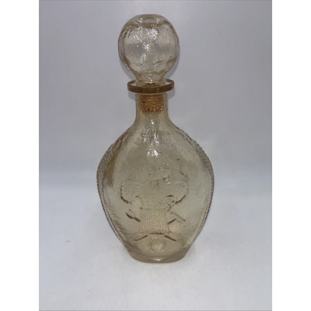 Vtg 11" H Lord Calvert Horn of Plenty Whiskey Decanter with Stopper